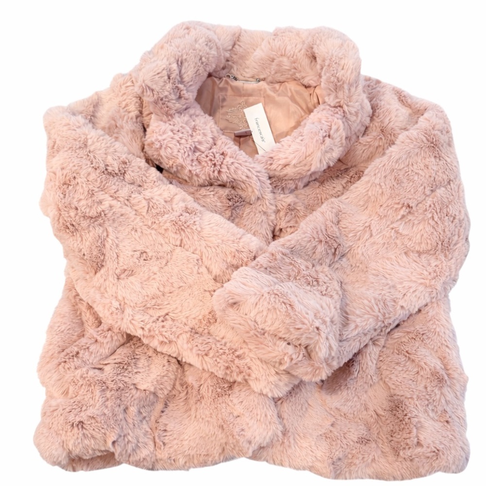 Jou Jou Blush Faux Fur Kids Puffer Jacket